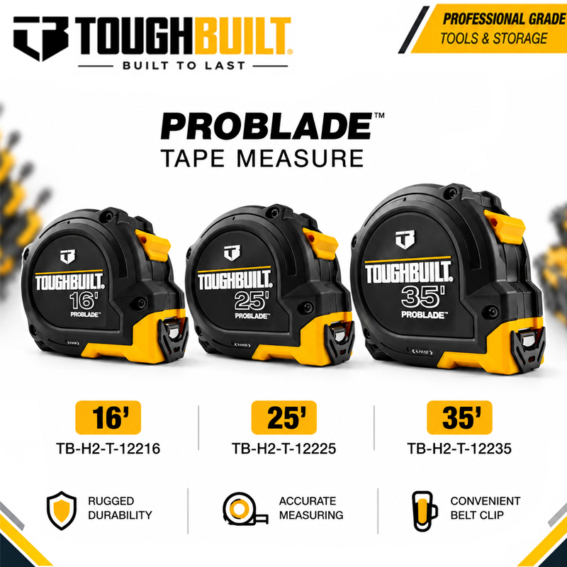 TOUGHBUILT 16ft/25ft/35ft Seri – Stanley Tape 25Ft Bewertung und Preis
